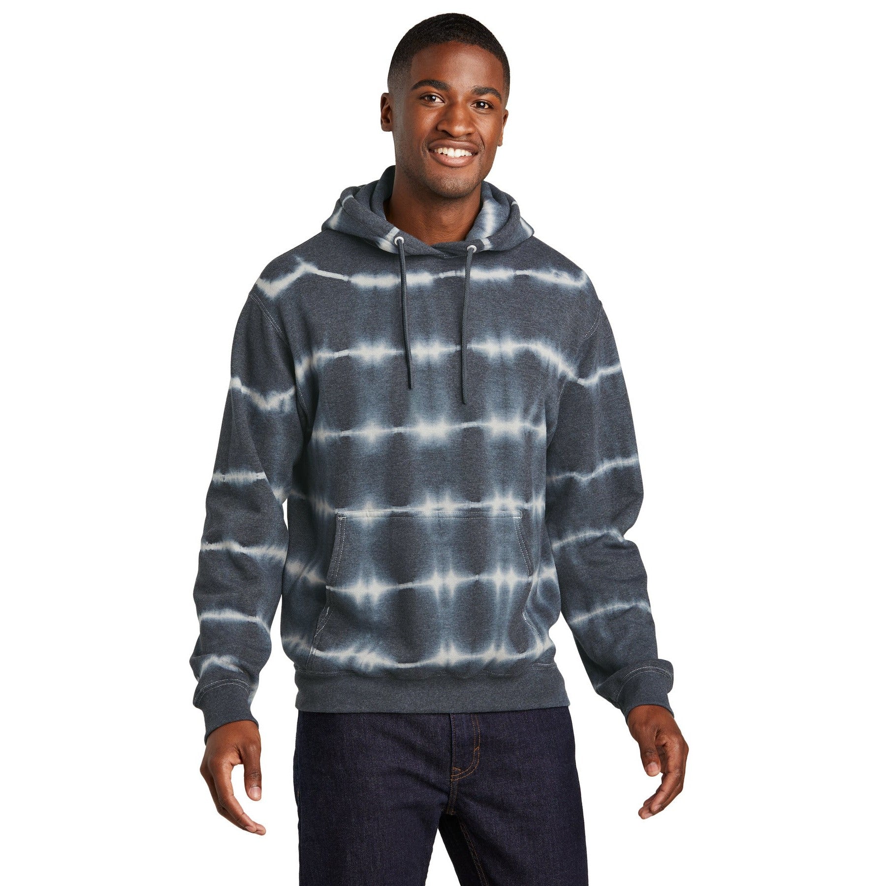 Port & Company-Port & Company® Allover Stripe Tie-Dye Fleece PC143-MedTech-2